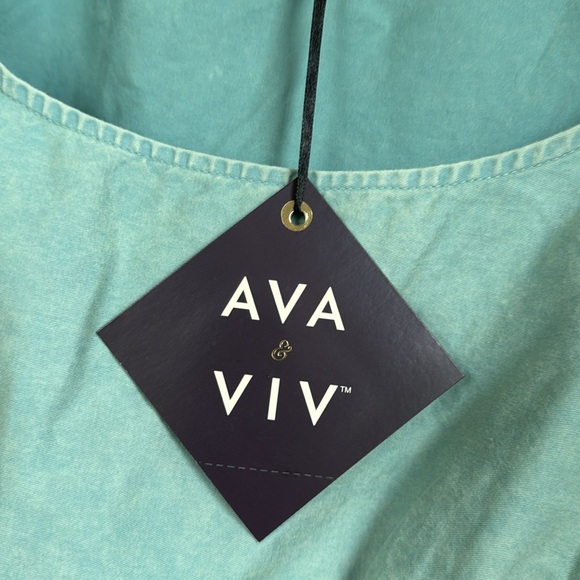 Ava & Viv Balloon 3/4 Sleeve A-line Tiered Dress Size X - Picture 5 of 8